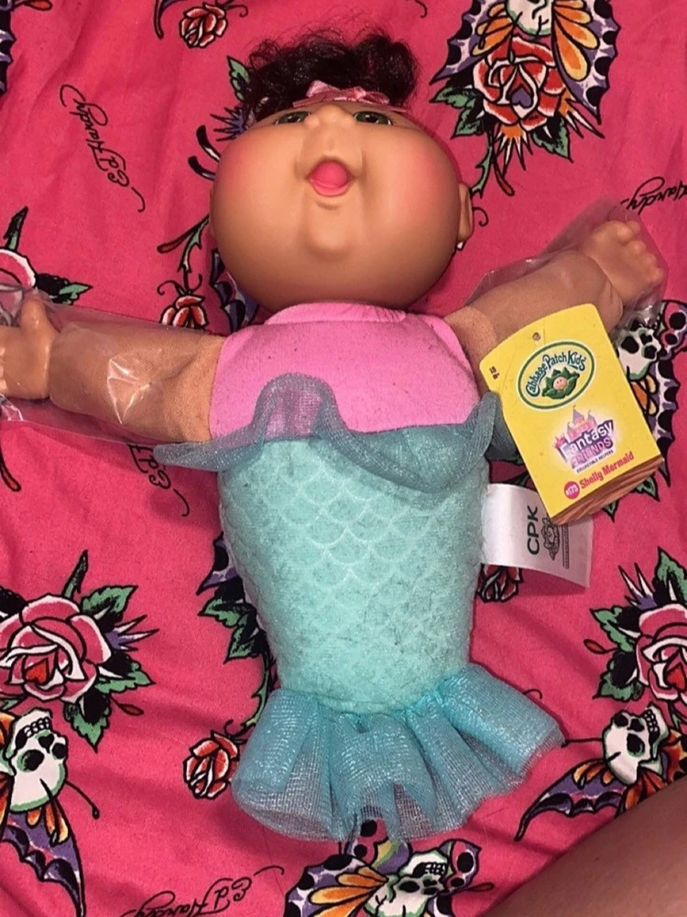 Cabbage Patch Kids Fantasy Friends Shelly Mermaid Doll Pink & Green NWT